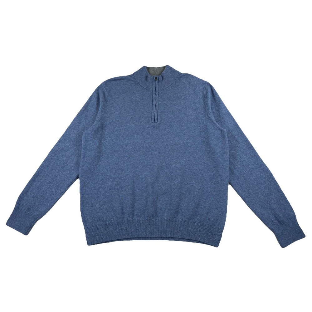Faherty Jackson 1/4 Zip Sweater Pullover Blue Men's XL